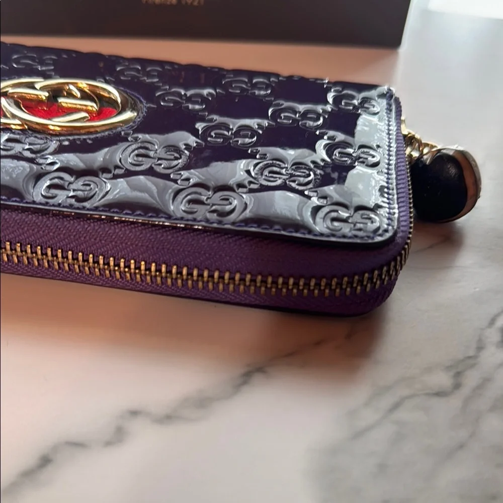 Gucci Limited Edition Purple Bamboo Guccissima Wallet - Picture 5 of 9